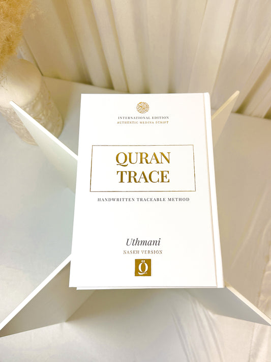 QURAN TRACE | WHITE (JANNAH EDITION) MEDINA UTHMANI SCRIPT + Fineliner Penna