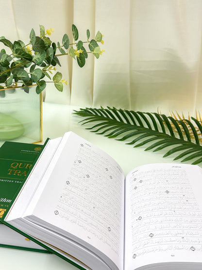 QURAN TRACE | GREEN (RAWDAH EDITION) MEDINA UTHMANI SCRIPT + Fineliner penna - Hikma Store