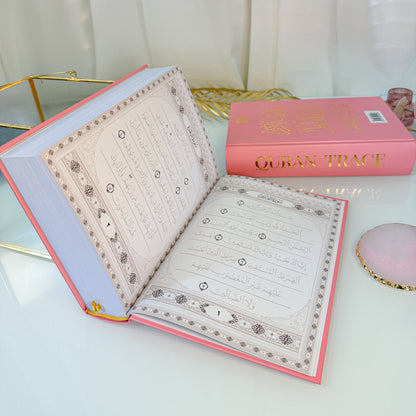 QURAN TRACE | PINK (WARDAH EDITION) MEDINA UTHMANI SCRIPT + Fineliner penna - Hikma Store